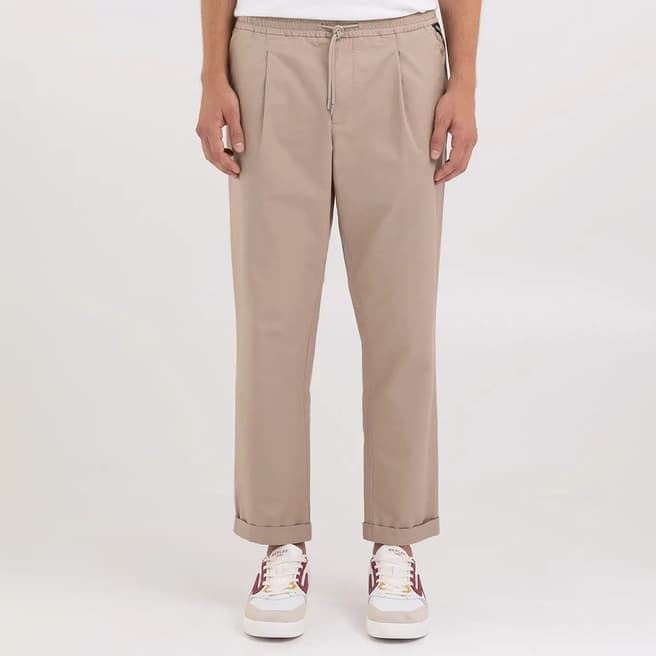 Replay Stone Twill Cotton Blend Joggers