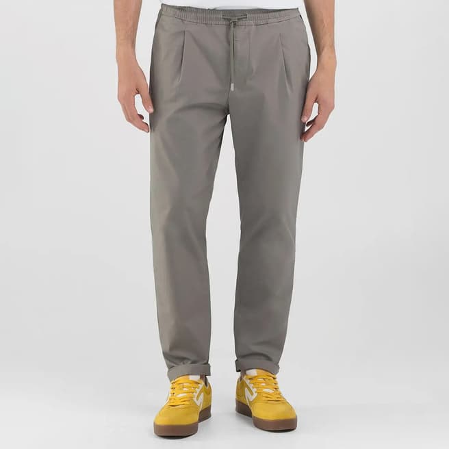 Replay Grey Twill Cotton Blend Joggers