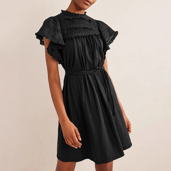 Boden Black Jersey Mini Dress