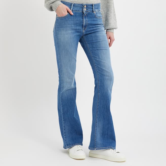Replay Blue New Luz Flare Stretch Jeans