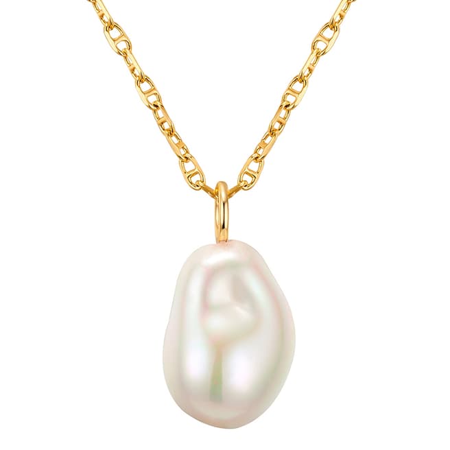 Perldor Yellow Gold Freshwater Pearl Necklace