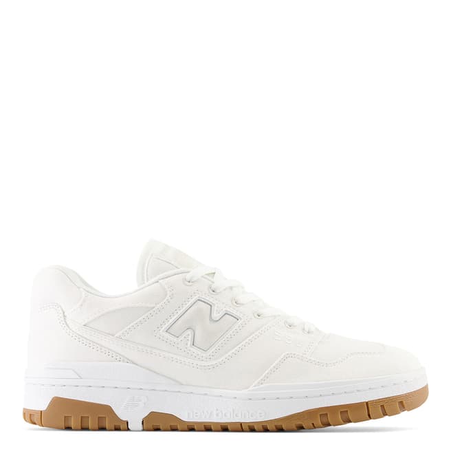 New Balance Unisex White With Gum Sole 550 Trainers