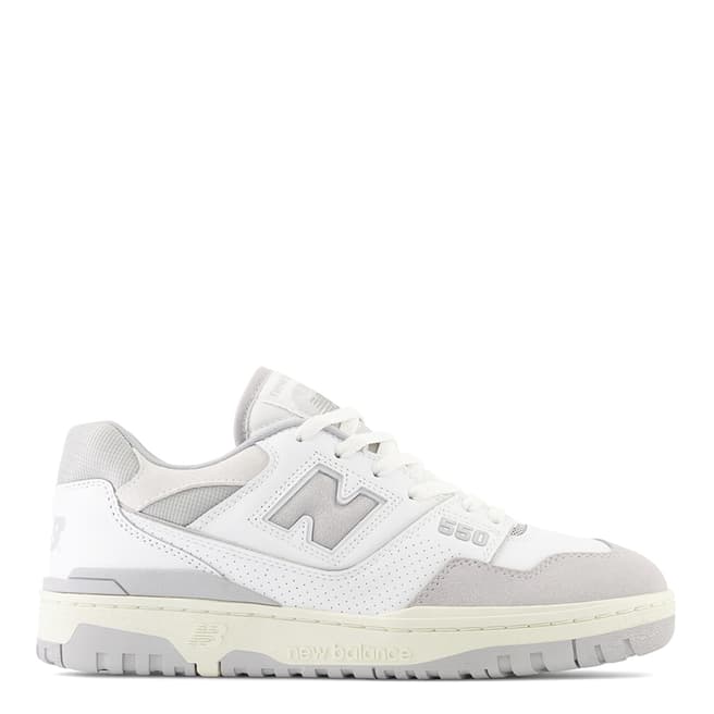 New Balance Unisex White And Grey 550 Trainers