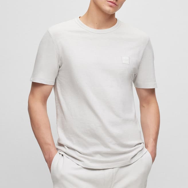 BOSS Light Grey Tegood Cotton T-Shirt