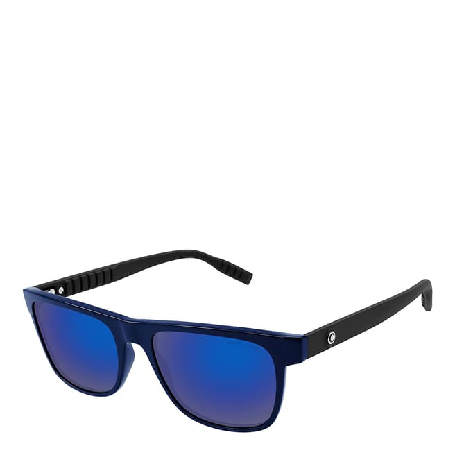 Montblanc Mens Montblanc Blue Sunglasses  56mm