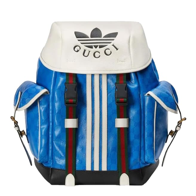 Gucci Adidas X Gucci Blue Leather Backpack