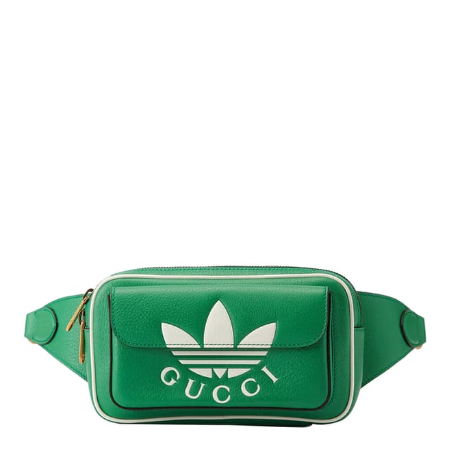Gucci Adidas X Gucci Green Leather Belt Bag