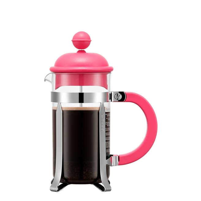 Bodum Pink Caffettiera Coffee Maker 3 cup, 0.35L, 12oz