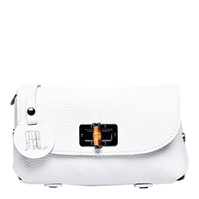 Anna Luchini White Leather Shoulder Bag