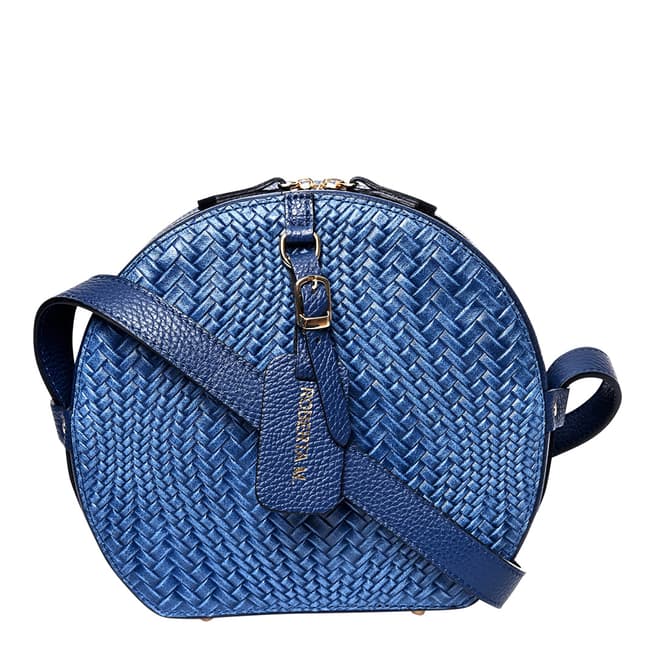 Roberta M Blue Leather Shoulder Bag