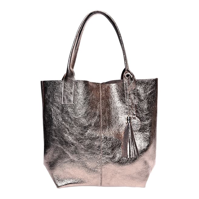 Roberta M Bronze Leather Tote Bag