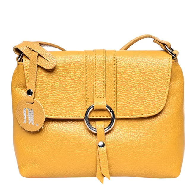 Anna Luchini Orange Leather Shoulder Bag