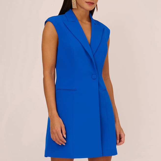 Adrianna Papell Royal Blue Sleeveless Blazer Dress