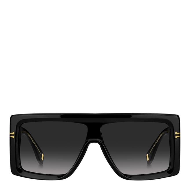 Marc Jacobs Black Crystal Rectangular Flat Top Sunglasses