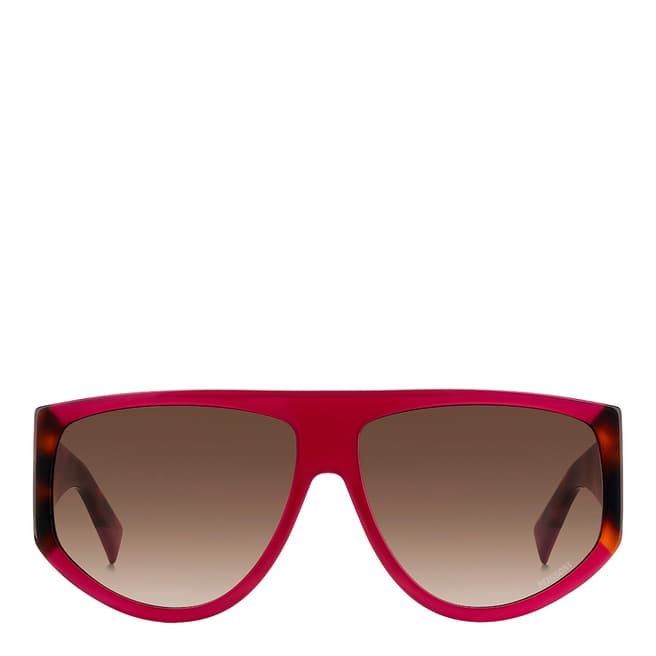 Missoni Cyclamen Havana Square Flat Top Sunglasses