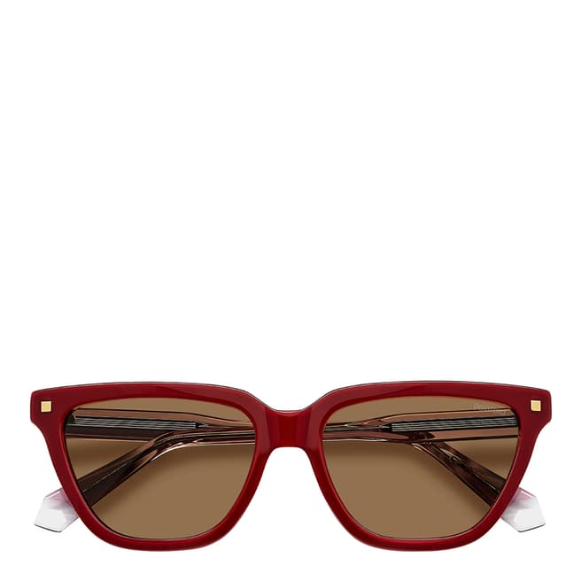 Polaroid Burgundy Rectangular Sunglasses