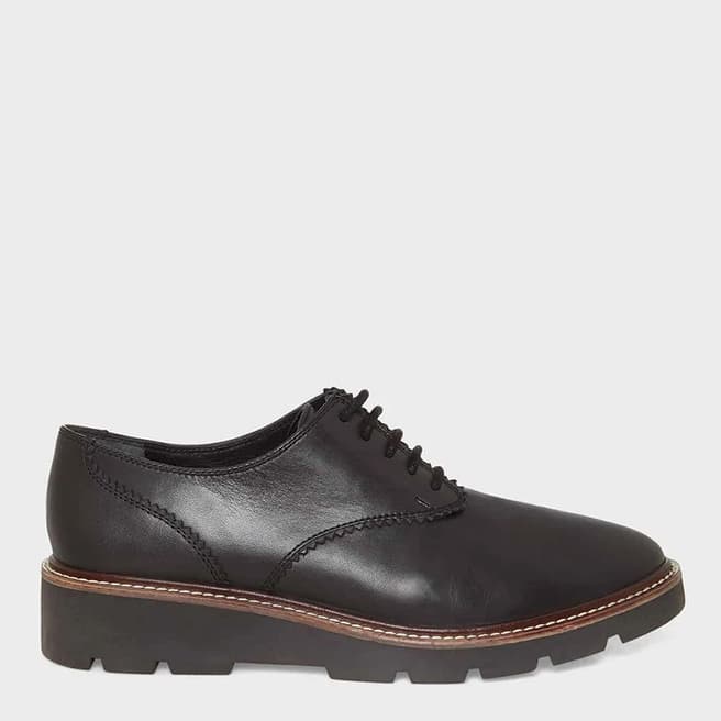 Hobbs London Black Chelsey Lace Up Leather Shoes