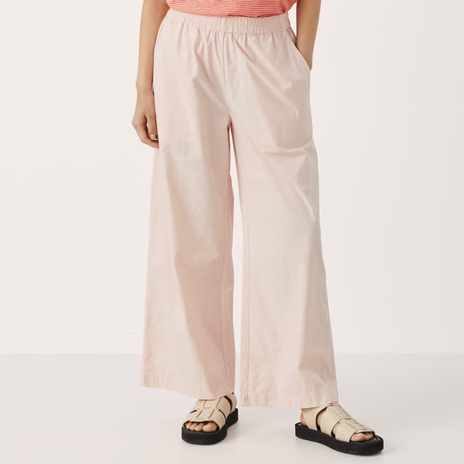 Part Two Pale Pink Aisha Cotton Trouser