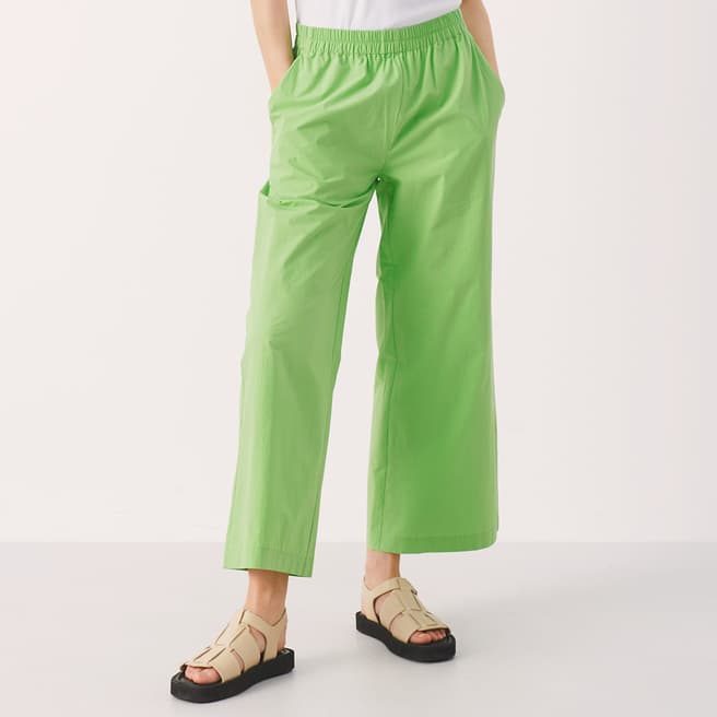 Part Two Lime Green Aisha Cotton Trouser