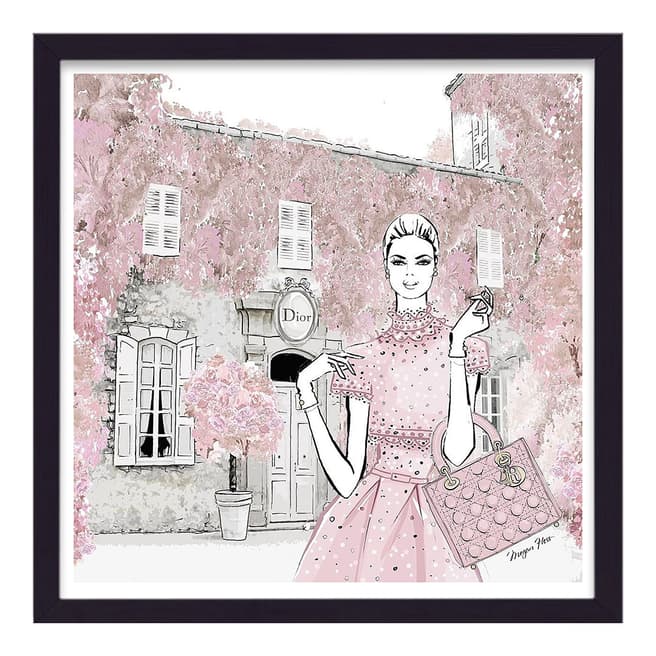 Megan Hess Dior French Retreat Pink Framed Print