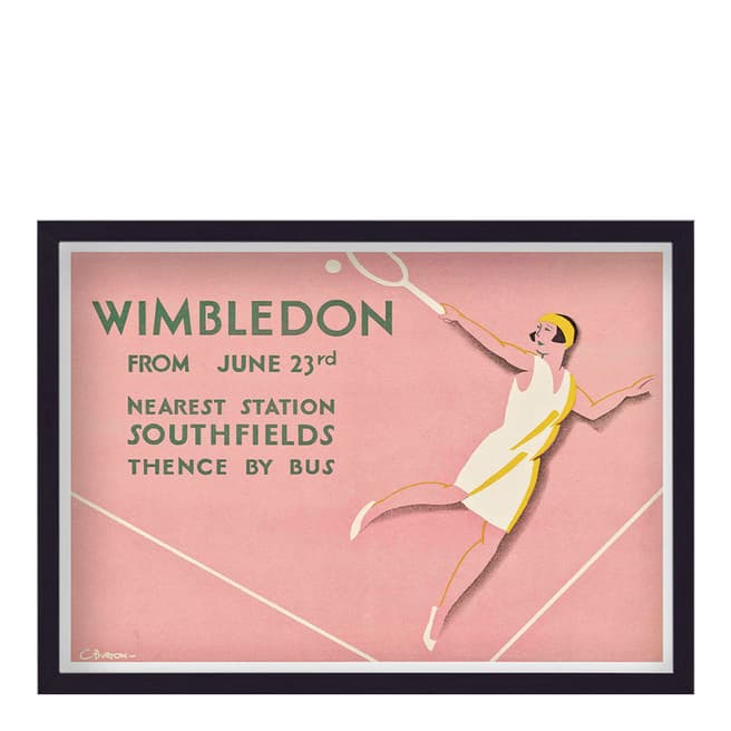 Vintage Travel Posters Vintage London Transport Wimbledon Tennis Southfields No5 Framed Print