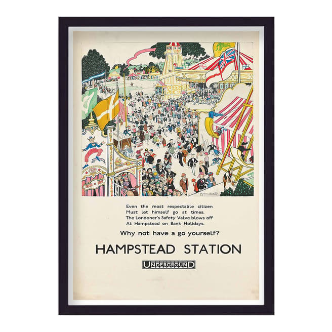 Vintage Travel Posters Vintage London Transport Hampstead Station Framed Print
