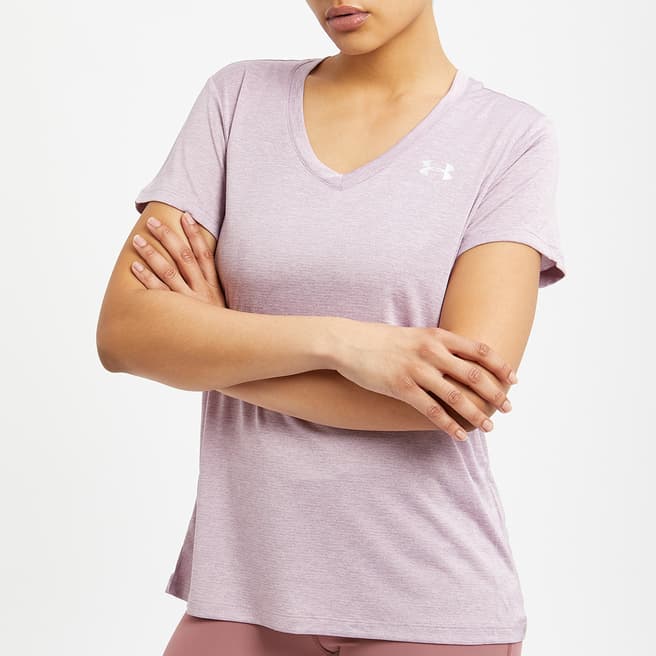 Under Armour Pink Tech V Neck Tee 