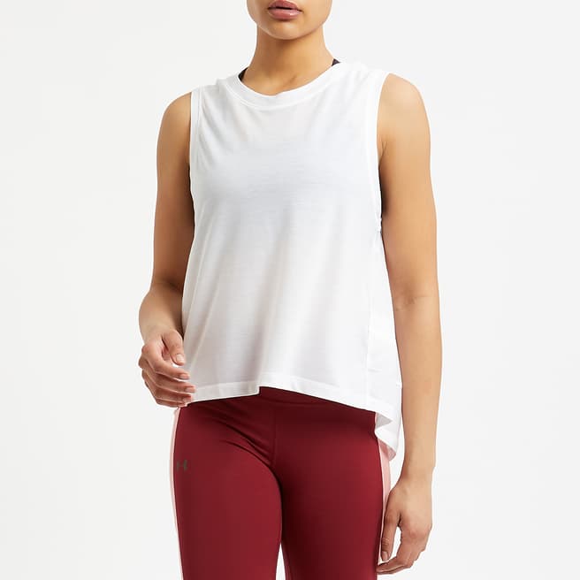Under Armour White Breathe Muscle Tank