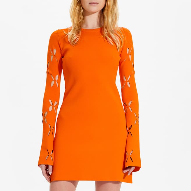 Sonia Rykiel Orange Fleur Mini Dress
