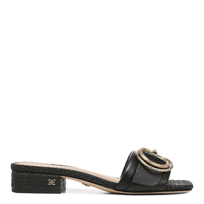 Sam Edelman Black Delfi leather Flat Sandals