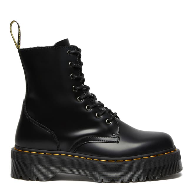 Dr Martens Unisex Black Jadon Polished Smooth Leather Platform Boots