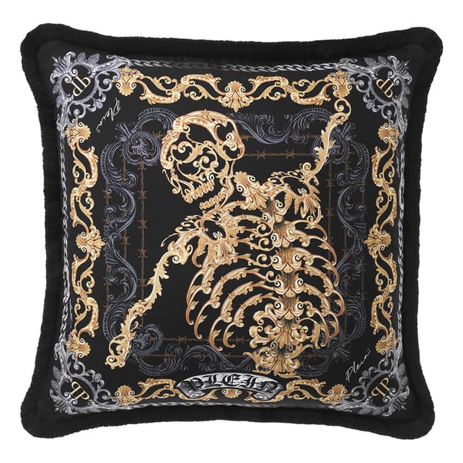 EICHHOLTZ X PHILIPP PLEIN Silk Skeleton Cushion, 50x50cm