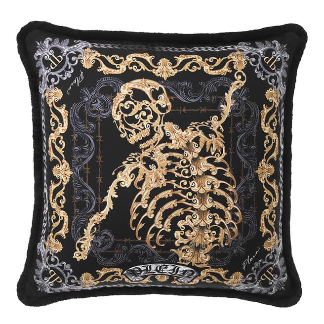 EICHHOLTZ X PHILIPP PLEIN Silk Skeleton Cushion, 70x70cm