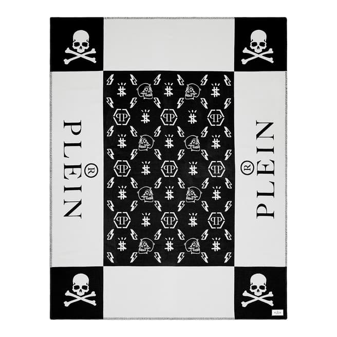 EICHHOLTZ X PHILIPP PLEIN Skull Cashmere Blanket, Black