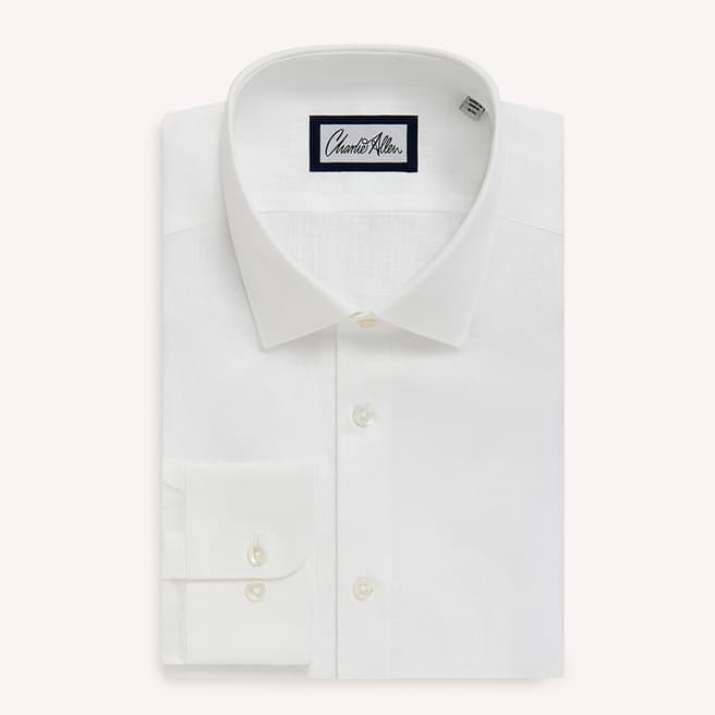 Charlie Allen White Regular Fit Linen Shirt