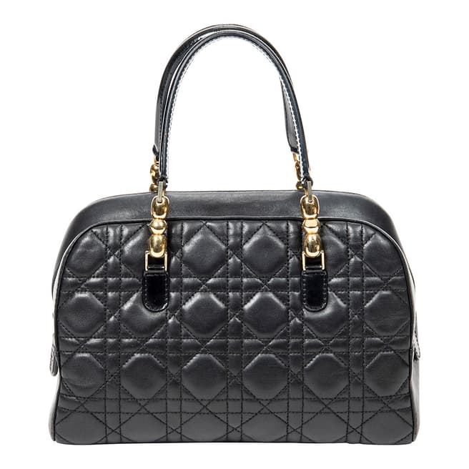 Vintage Dior Black Small Boston Handbag