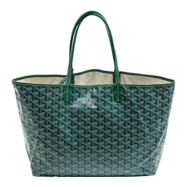 Pre-Loved Goyard Green Saint Louis Shoulder Bag