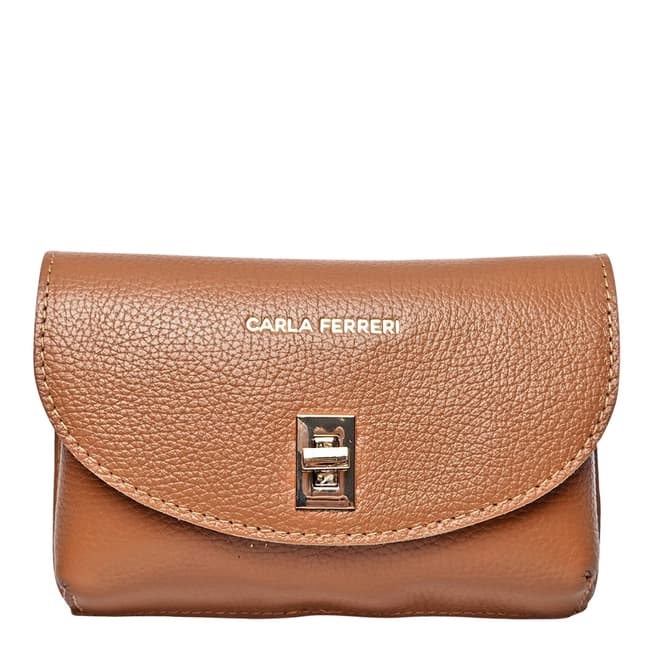 Carla Ferreri Brown Italian Leather Shoulder Bag