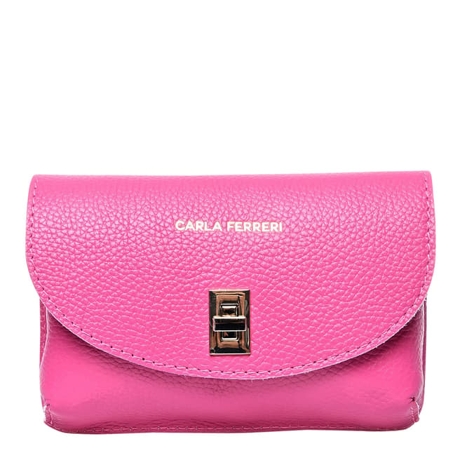 Carla Ferreri Pink Italian Leather Shoulder Bag