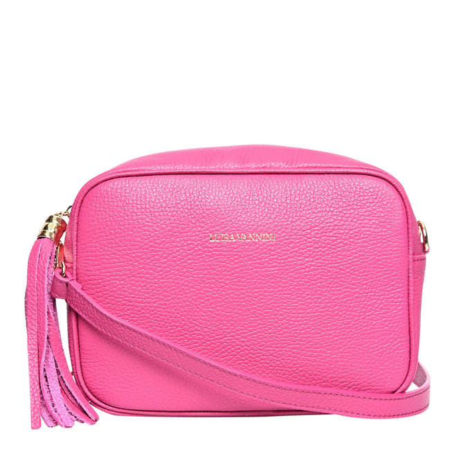 Luisa Vannini Pink Italian Leather Shoulder Bag