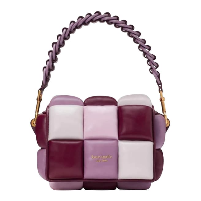 Kate Spade Purple Agate Boxxy Colorblocked Smooth Leather Crossbody
