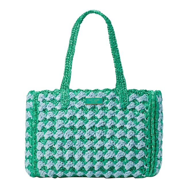 Kate Spade Fresh Greens Straw Rafia Medium Bag