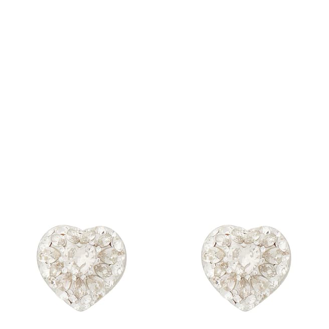 Kate Spade Silver Heart Clay Pave Studs
