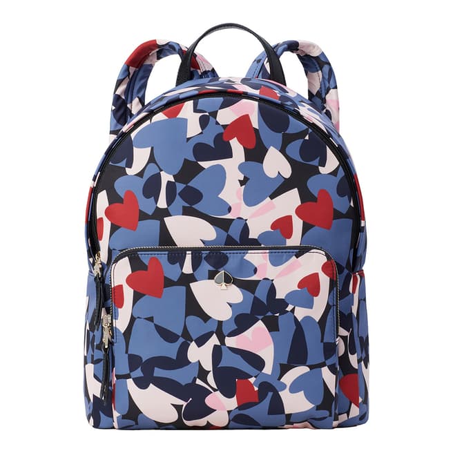 Kate Spade Taylor Heart Party Printed Fabric Large Backpack