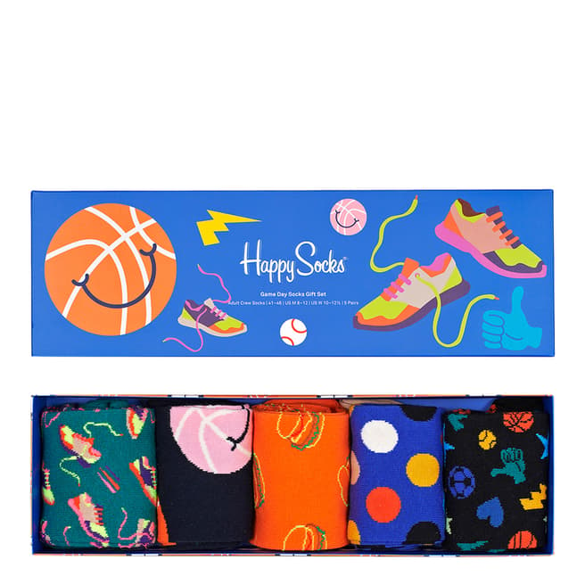 Happy Socks Multi 5-Pack Game Day Socks Gift Set