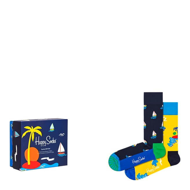 Happy Socks Multi 2-Pack Sail Away Gift Set