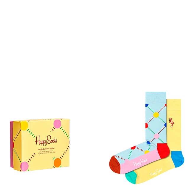 Happy Socks Multi 2-Pack Argyle Dot Socks Gift Set