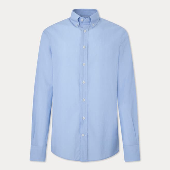 Hackett London Blue Long Sleeve Cotton Shirt