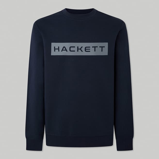 Hackett London Navy Cotton Blend Sweatshirt