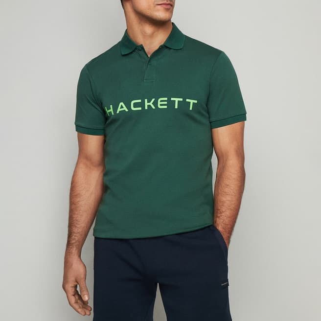 Hackett London Dark Green Chest Logo Polo Shirt